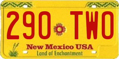 NM license plate 290TWO