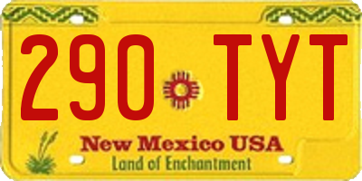NM license plate 290TYT