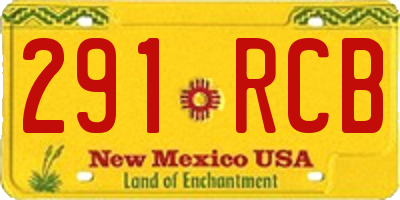 NM license plate 291RCB