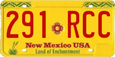 NM license plate 291RCC