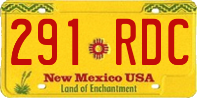 NM license plate 291RDC