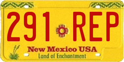 NM license plate 291REP