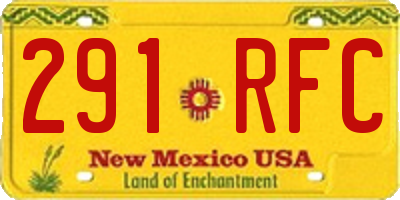NM license plate 291RFC