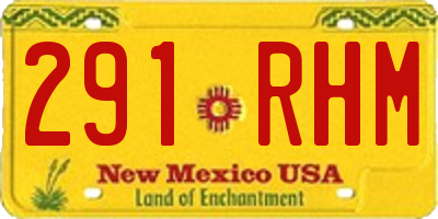 NM license plate 291RHM