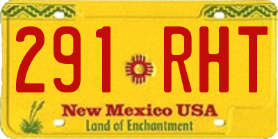 NM license plate 291RHT