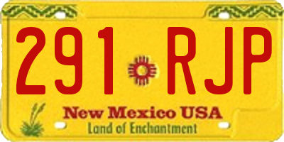 NM license plate 291RJP