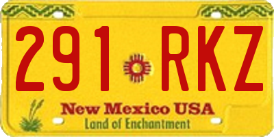 NM license plate 291RKZ