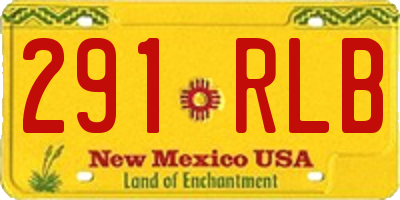 NM license plate 291RLB