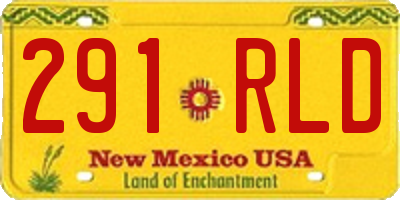 NM license plate 291RLD