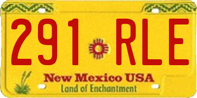 NM license plate 291RLE