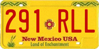 NM license plate 291RLL