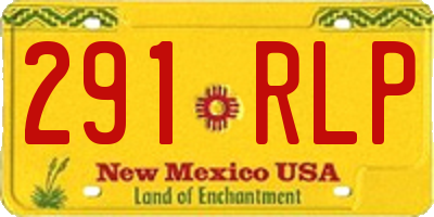 NM license plate 291RLP