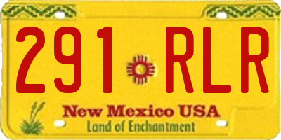 NM license plate 291RLR