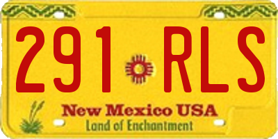 NM license plate 291RLS