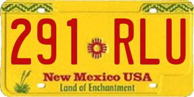 NM license plate 291RLU