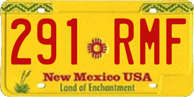 NM license plate 291RMF