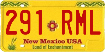 NM license plate 291RML