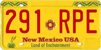 NM license plate 291RPE