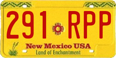 NM license plate 291RPP
