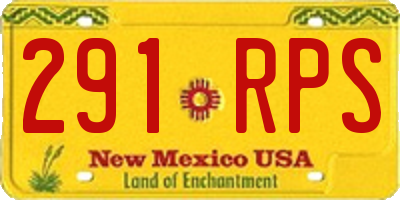 NM license plate 291RPS