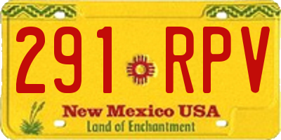 NM license plate 291RPV
