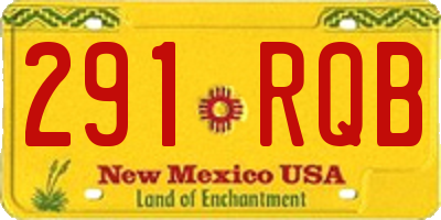 NM license plate 291RQB