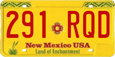 NM license plate 291RQD