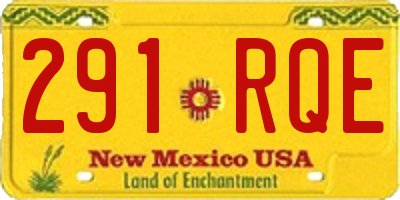 NM license plate 291RQE