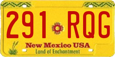 NM license plate 291RQG