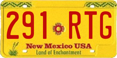 NM license plate 291RTG