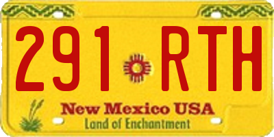 NM license plate 291RTH
