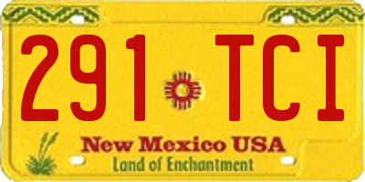 NM license plate 291TCI