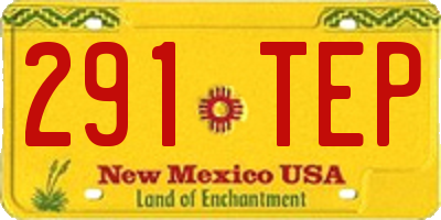 NM license plate 291TEP