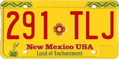 NM license plate 291TLJ
