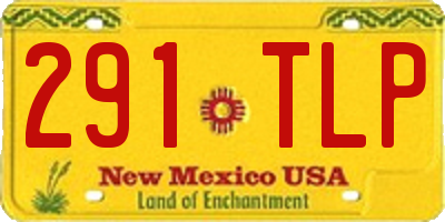 NM license plate 291TLP