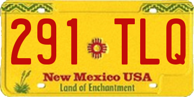 NM license plate 291TLQ