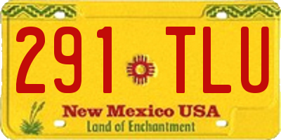 NM license plate 291TLU