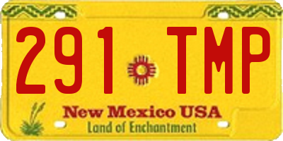 NM license plate 291TMP
