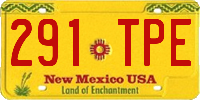 NM license plate 291TPE