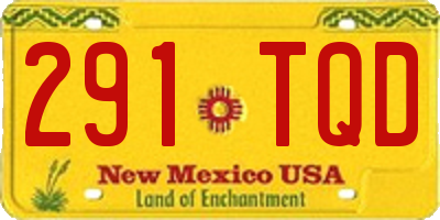 NM license plate 291TQD