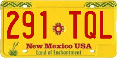 NM license plate 291TQL