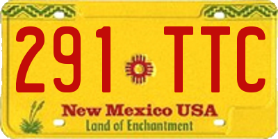 NM license plate 291TTC