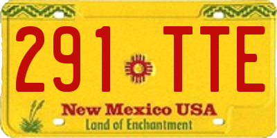 NM license plate 291TTE