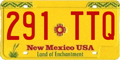 NM license plate 291TTQ