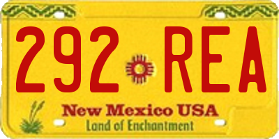 NM license plate 292REA