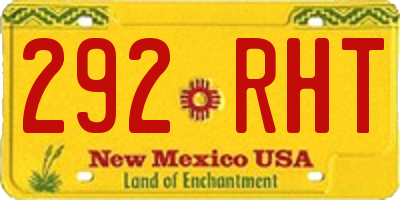 NM license plate 292RHT