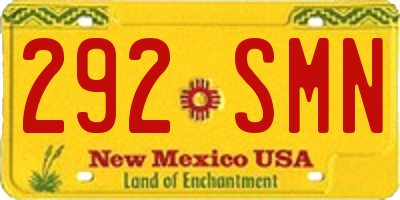 NM license plate 292SMN
