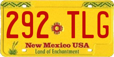 NM license plate 292TLG