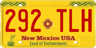 NM license plate 292TLH