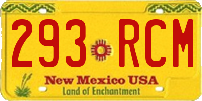 NM license plate 293RCM